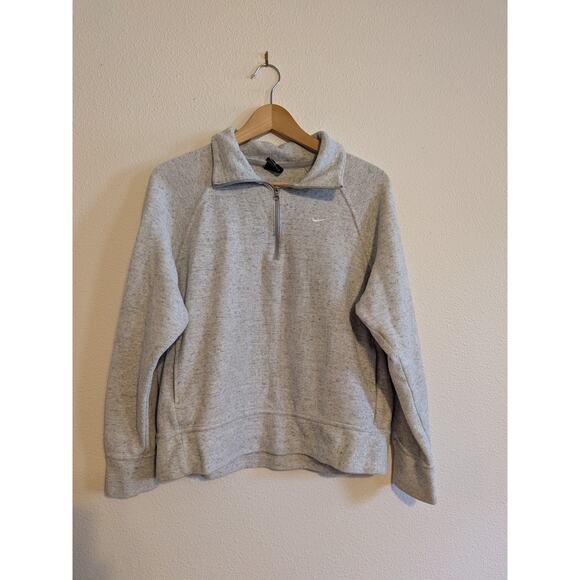 Nike Gray quarter zip pullover Sweater size M - Picture 1 of 8
